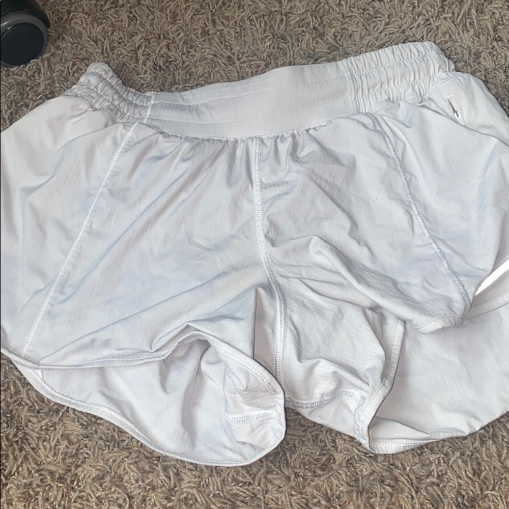 white lululemon shorts